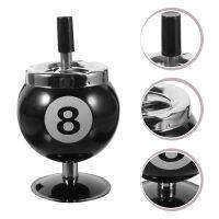 Hemoton Ash Tray Billiard Ball Shape Vintage Ashtray Desktop Ashtray ตกแต่งบ้าน