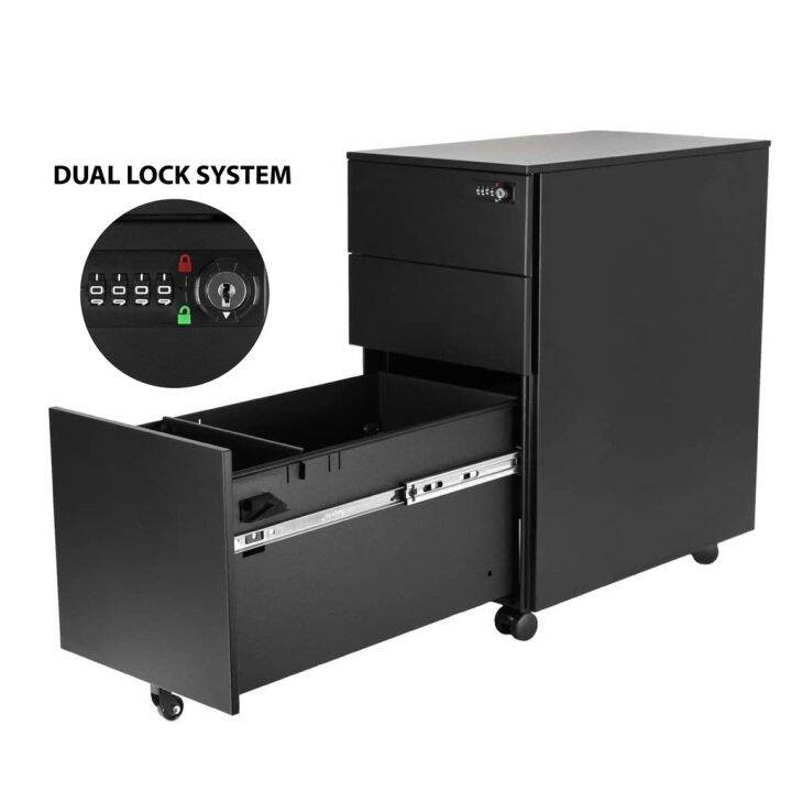 NEW! 3Layer Steel Pedestal Office Drawer Home File Drawer