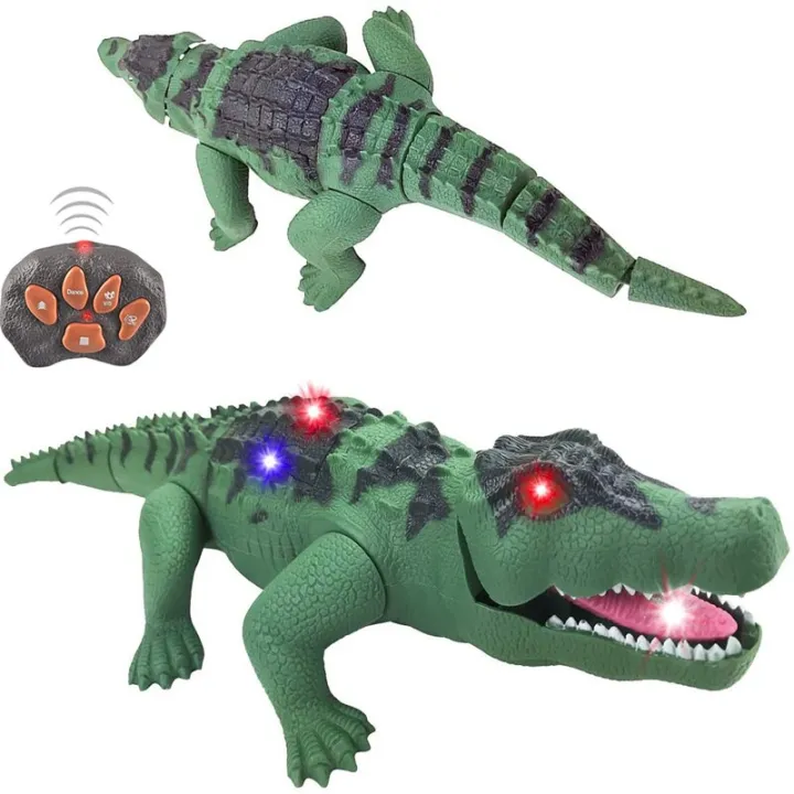 Remote Control Alligator With LED Lights Walking Roaring Sound Electric ...