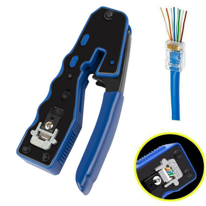 Ethernet Network LAN Cable Crimper Plier Cutter Stripper Accurate Easy ...