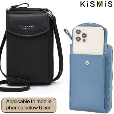 Multifunctional Phone Bag Twill PU Ladies Wallet Large Capacity Travel Wallet For Smartphones Below 6.5 Inches iphone Samsung