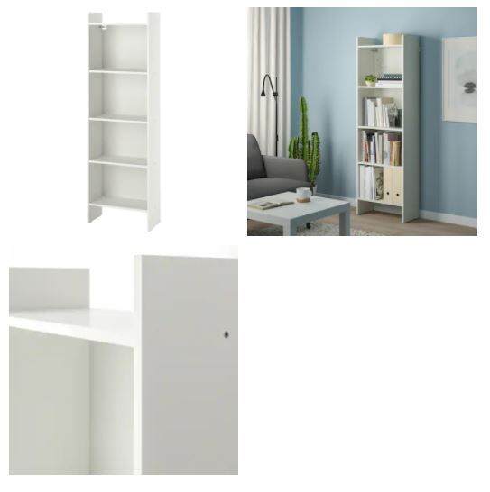 IKEA BAGGEBO Bookcase / Bookshelf / Book Rack , White 50x25x160 Cm | Lazada