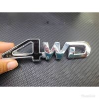 โลโก้ 4wd พลาสติกนูน สีดำโครเมี่ยม