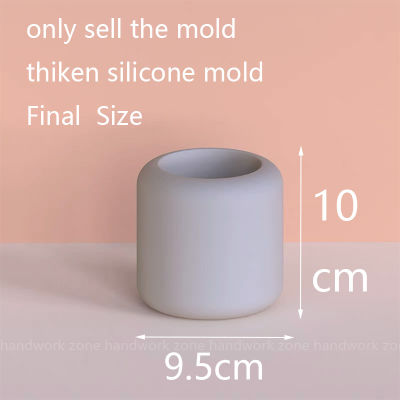 Silicone Molds for Candle Cup Arc Cement Candle Vessel Mould Concrete Round Candle Jar DIY Mold