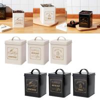 3 Pieces Kitchen Counter Canister Set Kitchen Utensils Square Case Organizer Food Jars For Bedroom Office Restaurant Kitchen