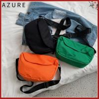 AZURE สีทึบทึบ กระเป๋าสะพายไหล่แบบสั้น จุได้มาก ไนลอนทำจากไนลอน กระเป๋าถือแบบถือ แฟชั่นสำหรับผู้หญิง กระเป๋าแมสเซนเจอร์ ผู้หญิงผู้ชาย