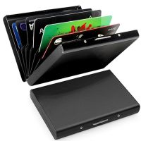 【CW】∏✤  Credit Card Holder Men Anti ID Cardholder Rfid Wallet Metal Porte Carte