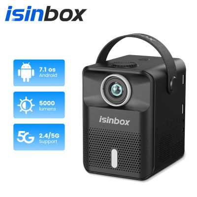 【🥇Android 7.1/5000Lumen】iSinbox projector X8 โปรเจคเตอร์ projector โปรเจ็คเตอร์ โปรเจคเตอร์ 4k android projector mini โปรเจคเตอร์ จิ๋ว เครื่องฉายหนัง เครื่องฉาย projector