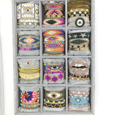 BLUESTAR Women Bracelet MIYUKI Bracelet Turkish Eye Lips Pulseras Mujer Moda Handmade Crystal Bead Bracelets Jewelry