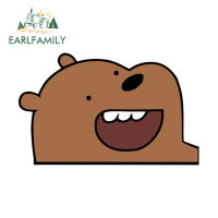 EARLFAMILY สติกเกอร์รูปเราหมี Bare Bears รถขนาด13ซม. สติกเกอร์อะนิเมะ Fanart Decals รถจักรยานยนต์ขอบหน้าต่างกันน้ำพันรถด้วยไวนิล