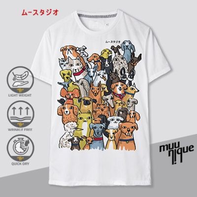 🔥พร้อมสำหรับการจัดส่ง🔥รูปแบบที่น่าสนใจ MUUNIQUE Graphic P. T-shirt เสื้อยืด รุ่น GPT-303 สะดวกสบาย👕
