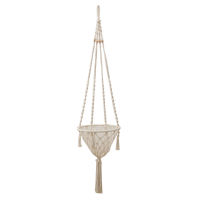 Boho Style Hanging Plant Hanger Indoor Handmade Cat Hammock Cat Hanging Basket Swing Hand-woven Durable Wall Hanging Swing Bed