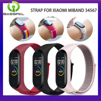 Velcro สายรัดไนลอนสำหรับ Xiaomi Miband 7 6 5สร้อยข้อมือเปลี่ยนนาฬิกาสมาร์ทสำหรับ Xiaomi Mi วง4 3 5 6 7 NFC สายรัดป้องกันการสูญหายสายรัดข้อมือ