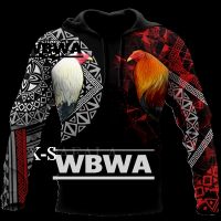 WBWA เสื้อสเวตเตอร์แบบสวมหัวสำหรับผู้ชายและผู้หญิง,เสื้อสเวตเชิ้ตมีฮู้ดขนาดเต็มพิมพ์ลายไก่ชนเม็กซิกันสำหรับฤดูใบไม้ร่วงและใบไม้ร่วง