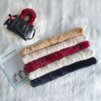 สายหุ้มหูกระเป๋าขนเฟอร์ สายขนเฟอร์ [[ รุ่นซิป ]]  HANDLE FUR STRAP  หูจับขนเฟอร์ หุ้มหูกระเป๋า ความยาว 30 /50/100 cm.