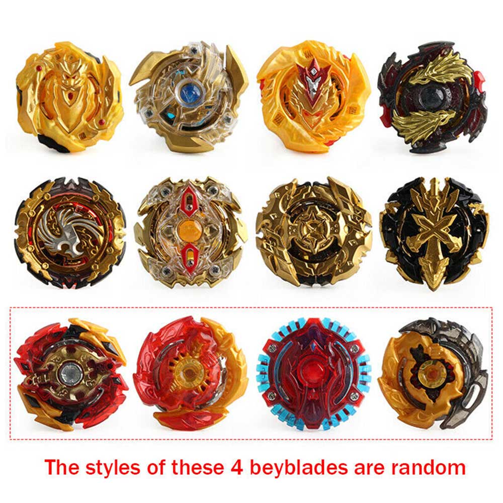 12PCS Beyblade Gold Burst Set Toys Spinning With Grip Launcher+Portable Box Case 