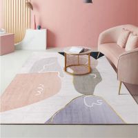 Home Decoration Living Room Carpet Nordic Striped Sofa Coffee Table Carpets Light Luxury Bedroom Bedside Rug Entrance Floor Mat Tapestries Hangings