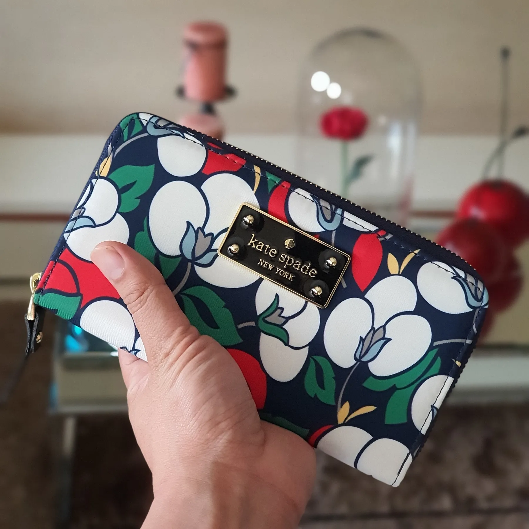 Guaranteed Authentic Kate Spade. Wilson Road Neda Printed Flowers Design  Women's Zip Around Continental Wallet - Multicolor | Lazada PH