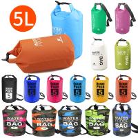 5L Waterproof Dry Bag Sack Pouch Drifting PVC Mesh Bags Swimming Rafting Kayaking River Trekking Bags Boating Floating Water Bag