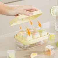 【Ready Stock】 ◕✇❏ C14 Press Type Easy Release Ice Cubes Molds Homemade Pressed Frozen Ice Cube Mold Silicone Food Grade Household Ice Cube Ice Box