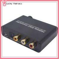 LUCKY HAIRACC 192kHz DAC ตัวแปลงสัญญาณเสียงดิจิตอลเป็นอนาล็อก อะลูมิเนียมอัลลอยด์ รองรับการควบคุมระดับเสียง L/r RCA 3.5มม. เสียงแจ็ค ที่มีคุณภาพสูง โคแอกเซียลออปติคอลเป็นอนาล็อกสเตอริโอ ใช้ได้กับ5.1CH Dolby DTS/AC-3