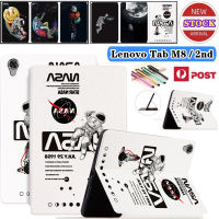 สำหรับแท็บ Lenovo M8 HD FHD 1st 2nd 3rd 4th เจนเนอ TB-8505F 8505X 8705F 8705X 8506F 8506X TB300FU แท็บ TB300XU M9 TB310XU TB310FU เด็กขาตั้งแท็บเล็ตฝาพับหนังกันกระแทกสดน่ารักการ์ตูนเคสกันกระแทกพิมพ์ลายนักบินอวกาศ