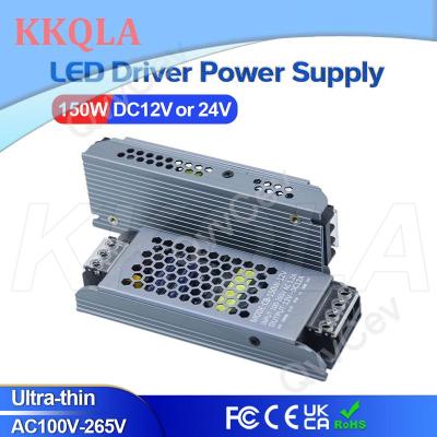 QKKQLA 150W DC12V 12.5A 24V DC 6.2A Ultra Thin LED Power Supply Lighting Transformers Adapter Switch 150W AC110-265V For LED Strips