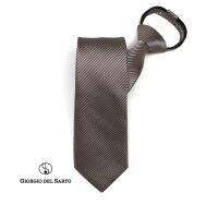 Giorgio Del Sarto Adults Zipper Tie Brown ไทซิป เนคไทสำเร็จรูปสีน้ำตาล