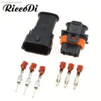 ✲∋ 1-20Sets 3Pin Waterproof Automotive Sensor 3.5MM Connector Car Fuel Pressure Female Male Plug For Boschs 1928403110 1928404074