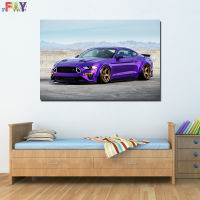 FAY-1 Canvas,Ford Mustang Muscle Car,โปสเตอร์ HD,ศิลปะบนผนัง,0725E3พิมพ์ห้องนั่งเล่น