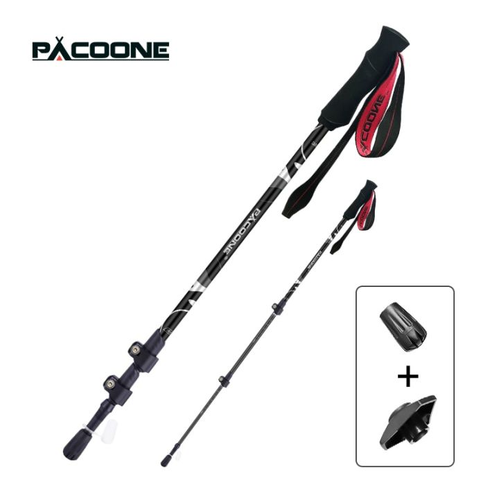 pacoone-เสาอเนกประสงค์พับได้น้ำหนักเบา-ไม้ปีนเขาไม้เท้าหิมะแบบพกพา-tongkat-hiking-การตั้งแคมป์ใหม่