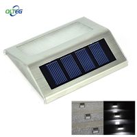 Solar Power 3 LEDs Outdoor waterproof Garden Pathway Stairs Lamp Light Energy Saving LED Solar wall Lamp Warm White Cold white