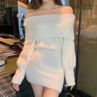 ❖ Womens Shoulder Sweater Dress Mini Shoulder Sweater Dress - New Dress Women 2023 - Aliexpress