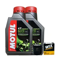 น้ำมันเครื่อง MOTUL 3100 GOLD 10W-40 ขนาด 1 ลิตร จำนวน 2 ขวด + กรองน้ำมันเครื่อง WIX 7200