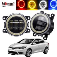 ชุดไฟตัดหมอกดวงตานางฟ้า2ชิ้นสำหรับ Renault Fluence L30รถเก๋ง2010-2015รถยนต์เลนส์ LED โคมไฟไฟตัดหมอกขับขี่30W 6000LM 12V