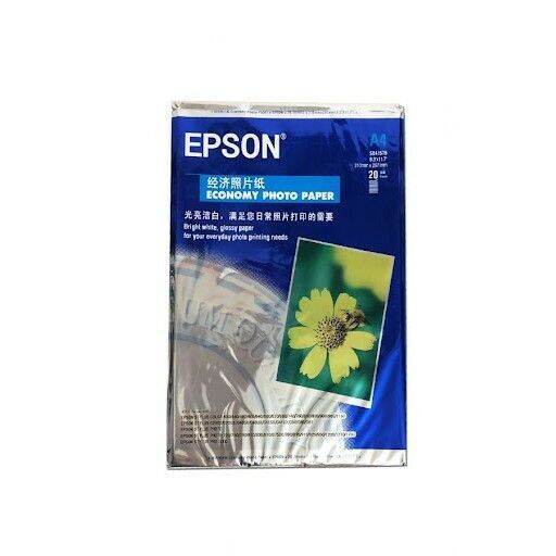 (20 Sheets) Epson 210mm x 297mm Economy Glossy Photo Paper Lazada