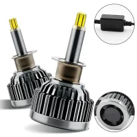 AutoAccessories V9 H1 2 PCS DC10-32V / 6000K / 3000LM / 30W IP65 Waterproof Car LED Headlight