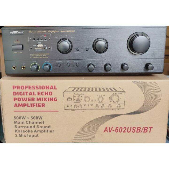 Konzert AV602 1000 WATTS Amplifier Bluetooth☸ Lazada PH