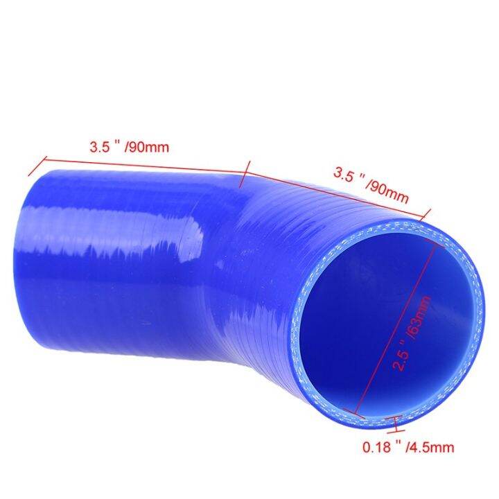 possbay-ท่อรับอากาศเย็นซิลิโคนกรองเทอร์โบสำหรับท่อเหนี่ยวนำข้อศอกรถ45องศาตัวกรองเทอร์โบ38-45-51-57-63-70-76-83mm