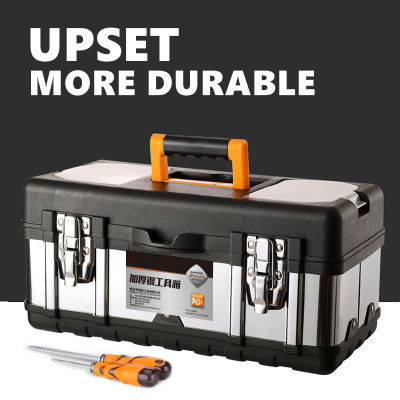 Stainless Steel Toolbox with Tools Professional Multifunctional Tools Storage Case Metal Portable Organizers Boxes Suitcase Tool Box Mechanical Workshop Tool Case