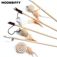 1PC Cat Teaser Feather Toys Kitten Funny Colorful Rod Cat Wand Toys Wood Juguetes Para Gatos Interactive Stick Pet Cat Supplies