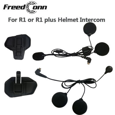 FreedConn R1 or R1 Plus Headset Earphone Microphone cket Mount Clamp Clip Double-Sided Tape Base for Open Half Close Helmet