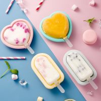 Love Heart-shaped Silicone Mold With Lid Mini Round Popsicle Ice Cube Tray Mold Chocolate Cake Cheese Gifts Kitchen Accessories Ice Maker Ice Cream Mo