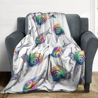 New Style Snail Flannel Throw Blanket King Queen Size for Kids Boys Girls Sofa Couch Bed Blanket Super Soft Warm Lightweight Wild Animals