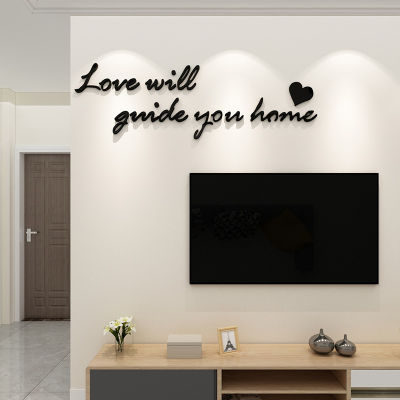 3D Acrylic Stickers Living Room TV Background Wall Decoration Stickers Bedroom Wedding Room Layout Stickers