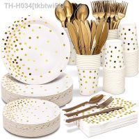 ☜✸ Bronzing golden dots party disposable tableware set supplies tissue paper tray for baby shower birthday party supplies