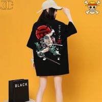 JC-One Piece（ZORO） Black shirt oversized mens and womens cotton T-shirt