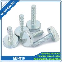 1/5pcs M3 M4 M5 M6 M8 M10 GB835 Knurl Flat Head Hand Tighten Thumb Screw Curtain Wall Glass Thumb Bolts Adjust Toolless DIN653 Screw Nut Drivers