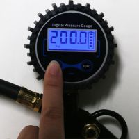 Car Digital Tire Inflator Pressure Gauge with Dual Head Chuck for AUTO RV Motorcycle Bike Car Air Pump Compressor