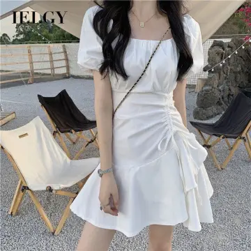 Simple hot sale white sundress